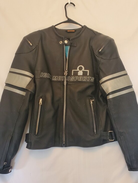 ICON Jackets & Blazers - Icon Pursuit Asphalt Technologies Womens XL Motorcycle Jacket Reflective Stripes